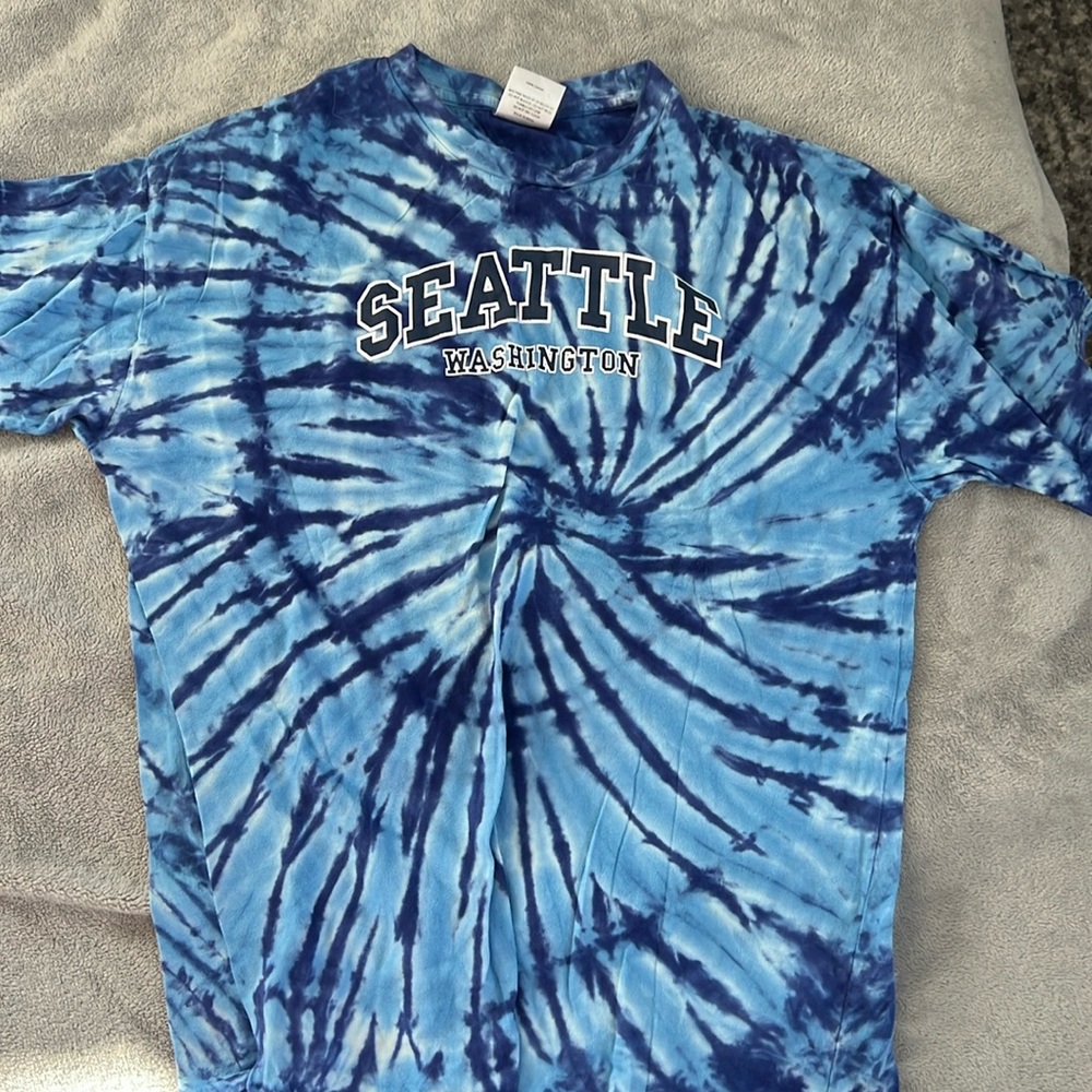 Tie dyed blue Seattle T-Shirt